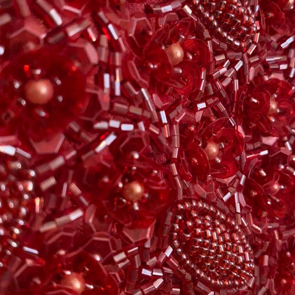 Small Red Beaded Bag - Picture 2 of 7